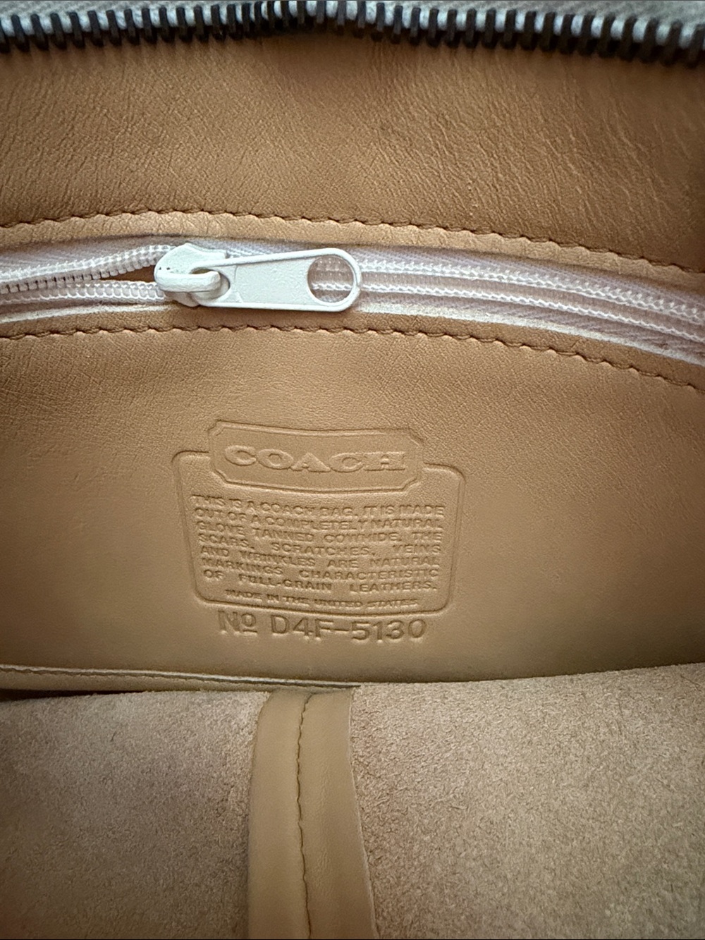 Vintage 90’s Coach Whitney Leather Bag in chamois - Picture 2 of 8